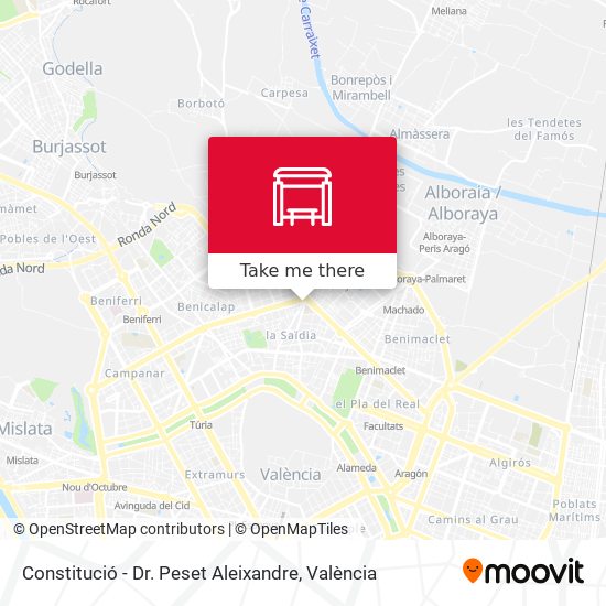 Constitució - Dr. Peset Aleixandre map
