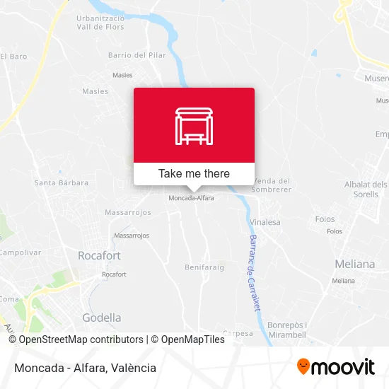 Moncada - Alfara map