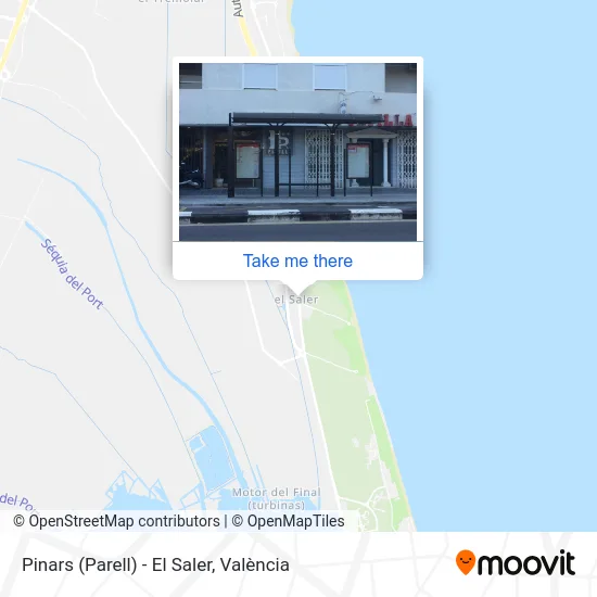 Pinars (Parell) - El Saler map