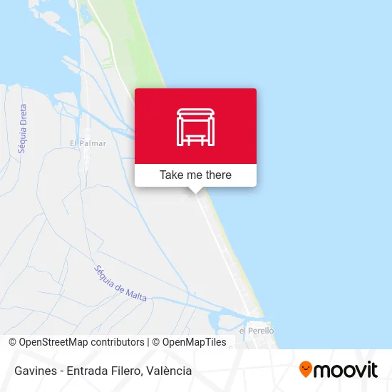 Gavines - Entrada Filero map