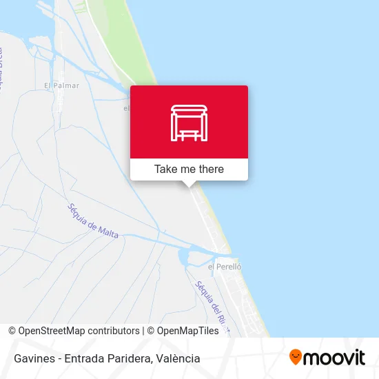 Gavines - Entrada Paridera map