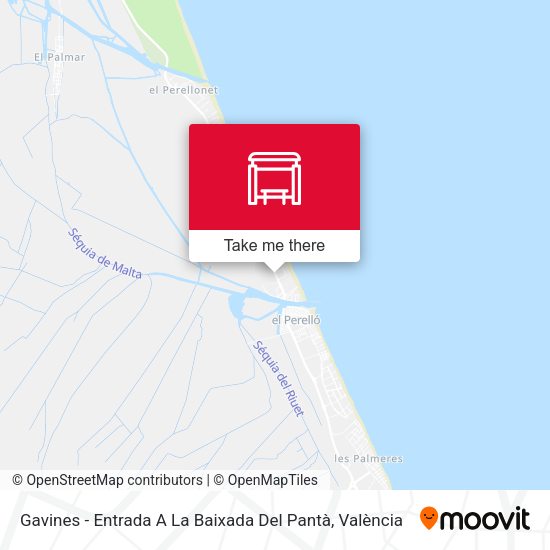 Gavines - Entrada A La Baixada Del Pantà map