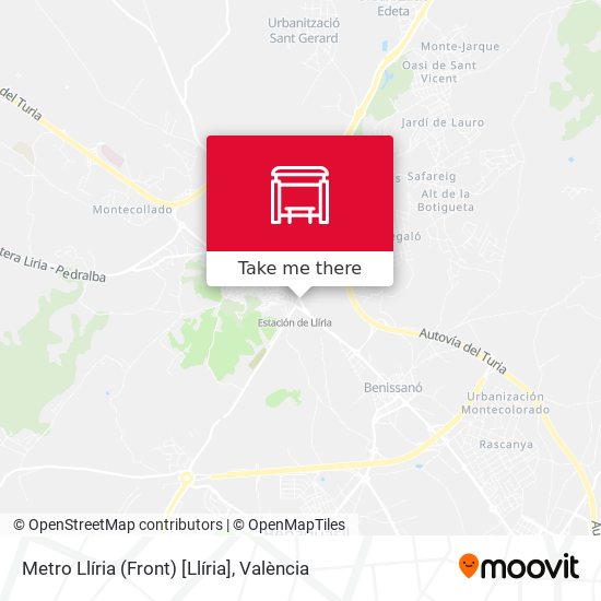 Metro Llíria (Front) [Llíria] map