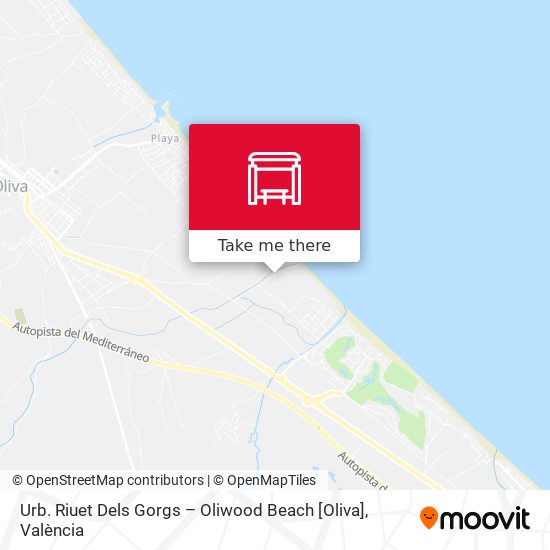 Urb. Riuet Dels Gorgs – Oliwood Beach [Oliva] map