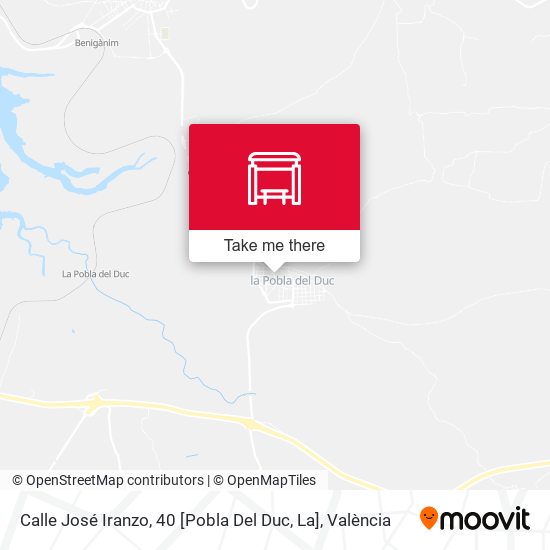 Calle José Iranzo, 40 [Pobla Del Duc, La] map