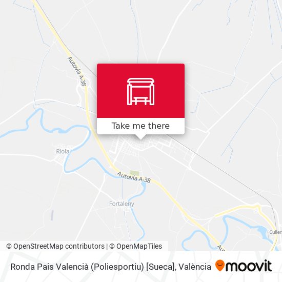 Ronda Pais Valencià (Poliesportiu) [Sueca] map