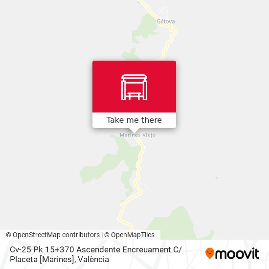 Cv-25 Pk 15+370 Ascendente Encreuament C/ Placeta [Marines] map
