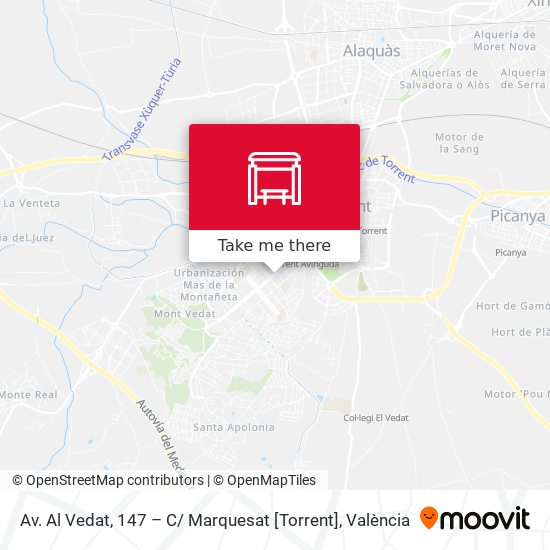 mapa Av. Al Vedat, 147 – C/ Marquesat [Torrent]