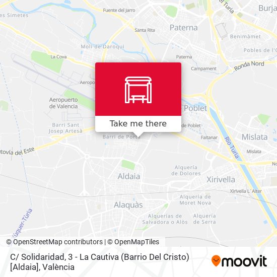 mapa C/ Solidaridad, 3 - La Cautiva (Barrio Del Cristo) [Aldaia]