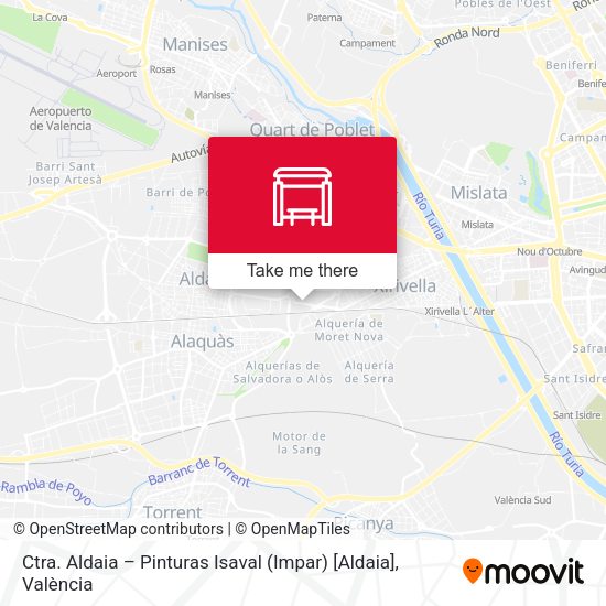 Ctra. Aldaia – Pinturas Isaval (Impar) [Aldaia] map