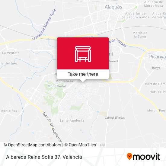 Albereda Reina Sofia 37 map