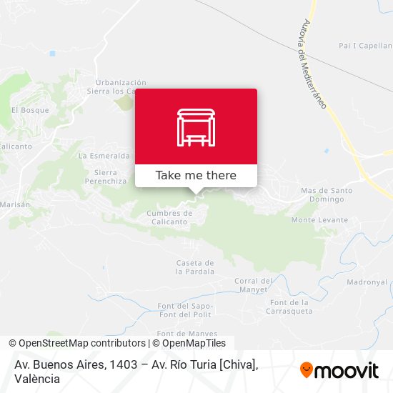 Av. Buenos Aires, 1403 – Av. Río Turia [Chiva] map