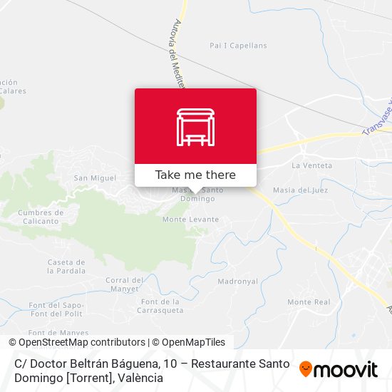 mapa C/ Doctor Beltrán Báguena, 10 – Restaurante Santo Domingo [Torrent]