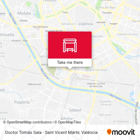 Doctor Tomás Sala - Sant  Vicent Mártir map