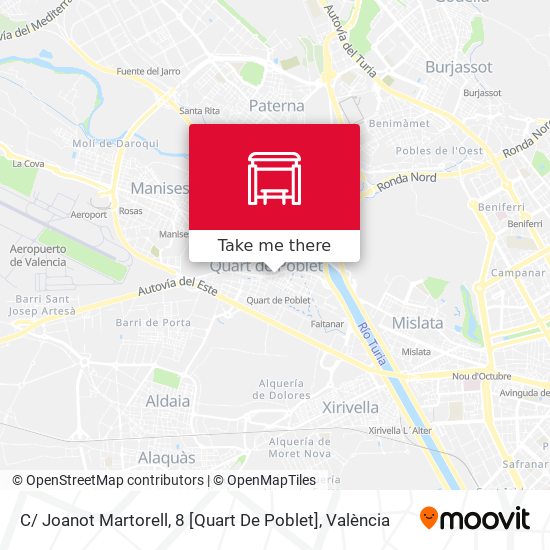 C/ Joanot Martorell, 8 [Quart De Poblet] map