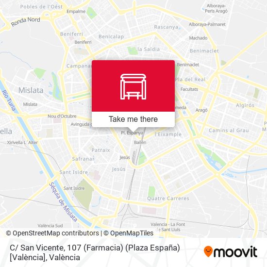C/ San Vicente, 107 (Farmacia) (Plaza España) [València] map