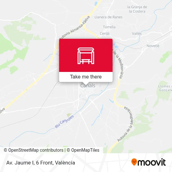 Av. Jaume I, 6 Front map