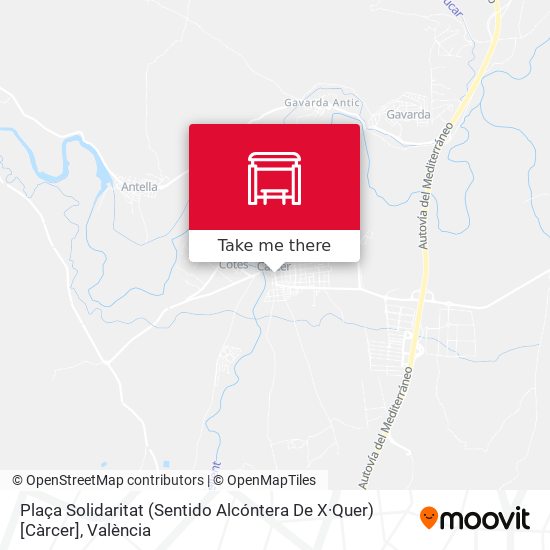 Plaça Solidaritat (Sentido Alcóntera De X·Quer) [Càrcer] map