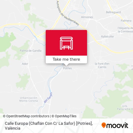 Calle Europa (Chaflán Con C/ La Safor) [Potries] map