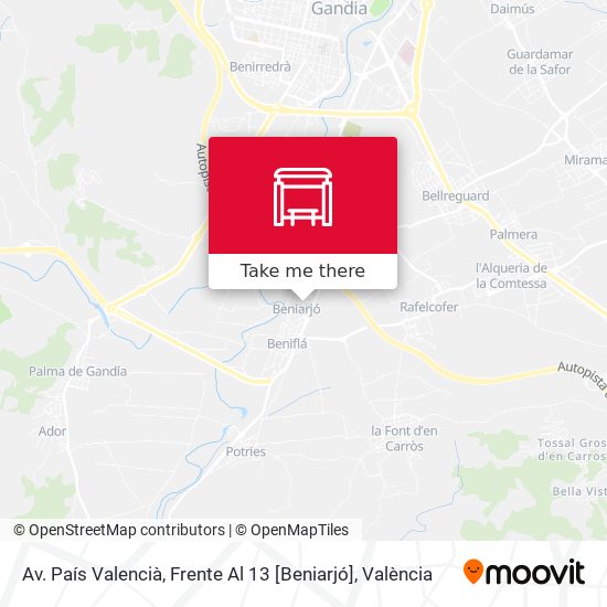 Av. País Valencià, Frente Al 13 [Beniarjó] map