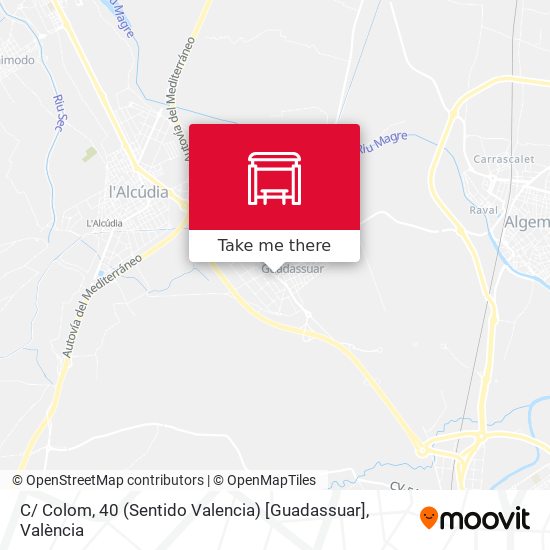 C/ Colom, 40 (Sentido Valencia) [Guadassuar] map
