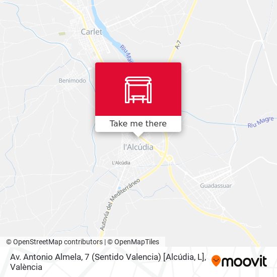 Av. Antonio Almela, 7 (Sentido Valencia) [Alcúdia, L] map