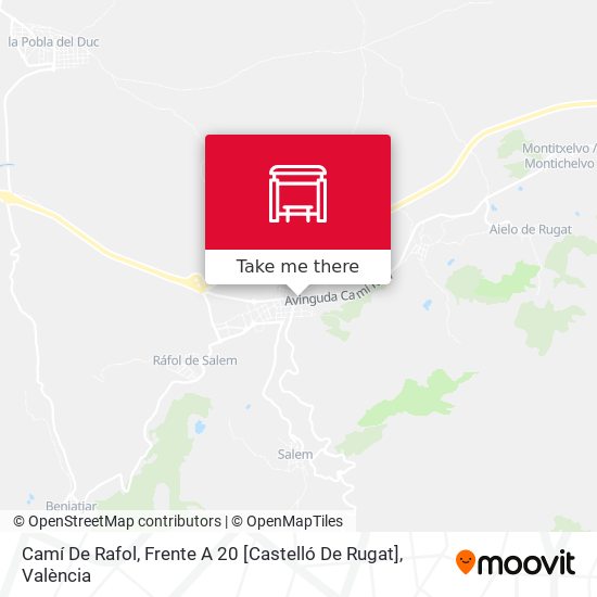 Camí De Rafol, Frente A 20 [Castelló De Rugat] map