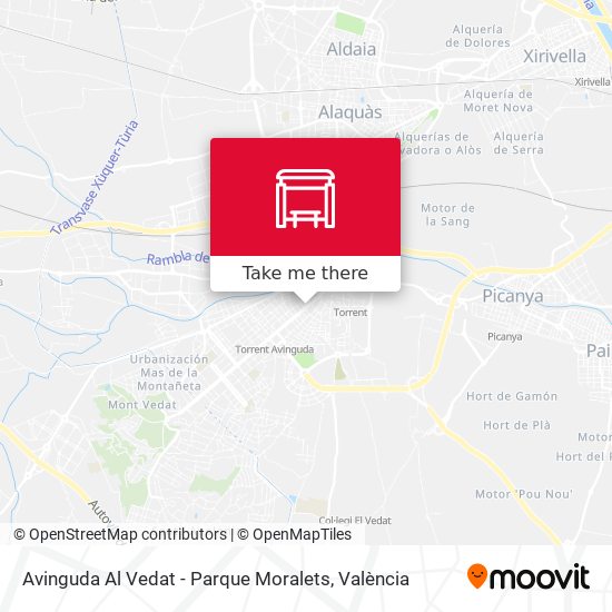 Avinguda Al Vedat - Parque Moralets map