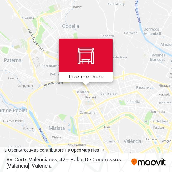 mapa Av. Corts Valencianes, 42– Palau De Congressos [València]