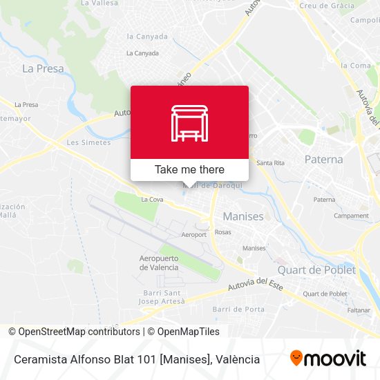 Ceramista Alfonso Blat 101 [Manises] map