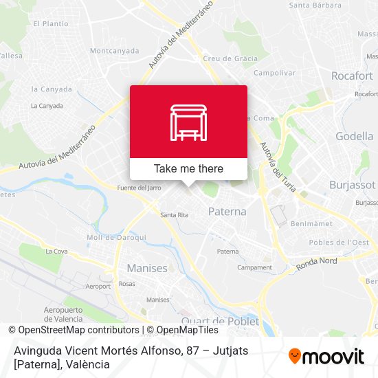 Avinguda Vicent Mortés Alfonso, 87 – Jutjats [Paterna] map