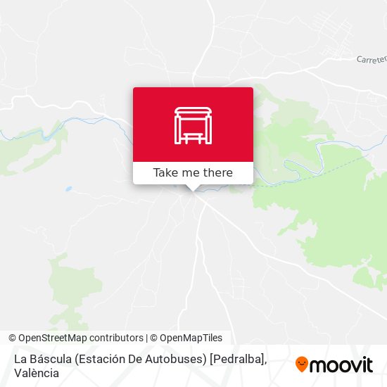 mapa La Báscula (Estación De Autobuses) [Pedralba]