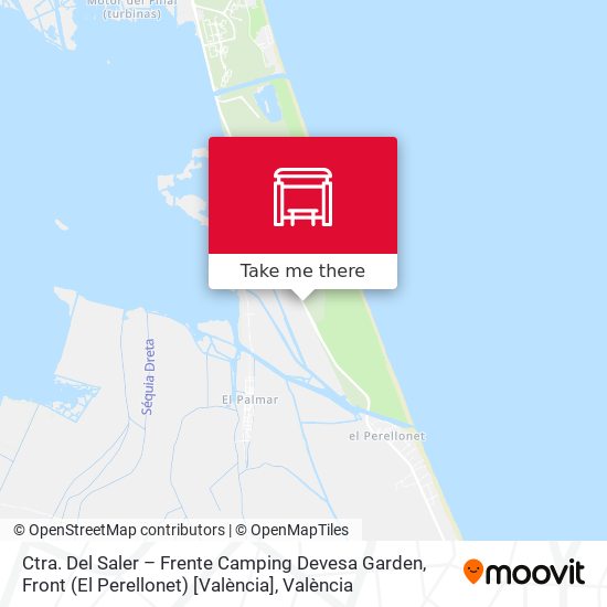 mapa Ctra. Del Saler – Frente Camping Devesa Garden, Front (El Perellonet) [València]