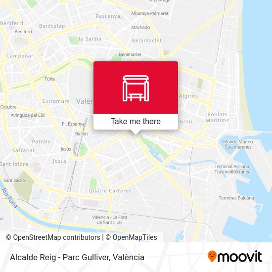 mapa Alcalde Reig - Parc Gulliver