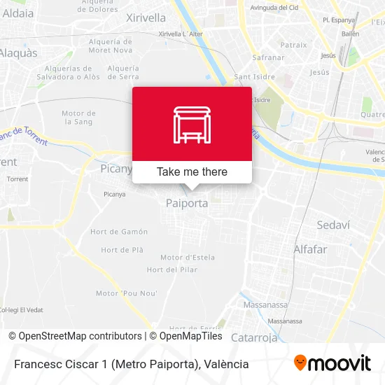 Francesc Ciscar 1 (Metro Paiporta) map