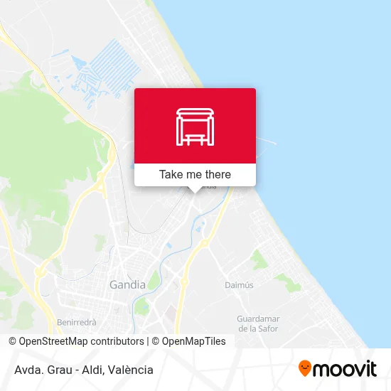 Avda. Grau - Aldi map