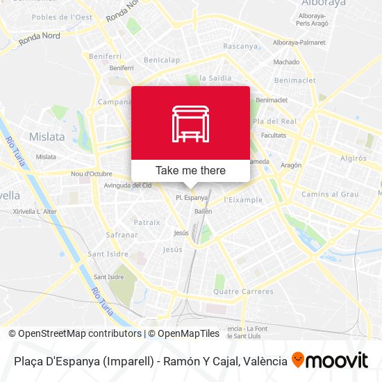 Plaça D'Espanya (Imparell) - Ramón Y Cajal map