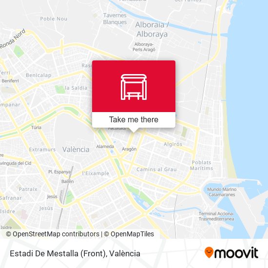 mapa Estadi De Mestalla (Front)