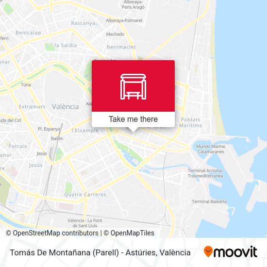 Tomás De Montañana (Parell) - Astúries map