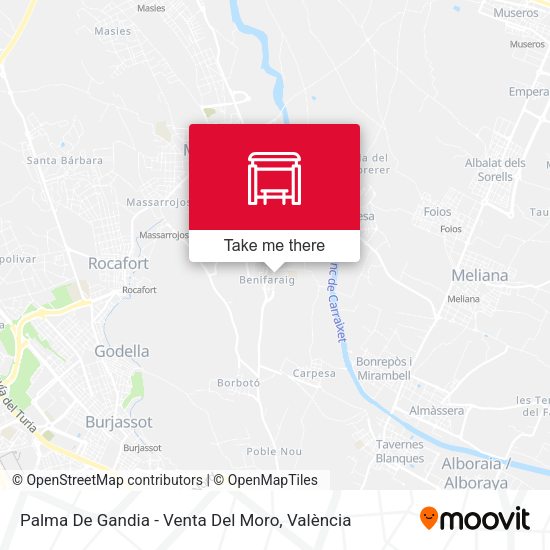 Palma De Gandia - Venta Del Moro map