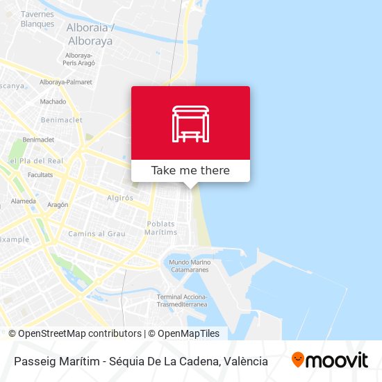 mapa Passeig Marítim - Séquia De La Cadena