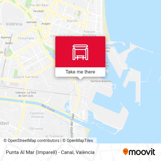 Punta Al Mar (Imparell) - Canal map