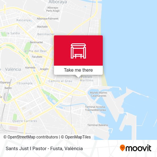 Sants Just I Pastor - Fusta map