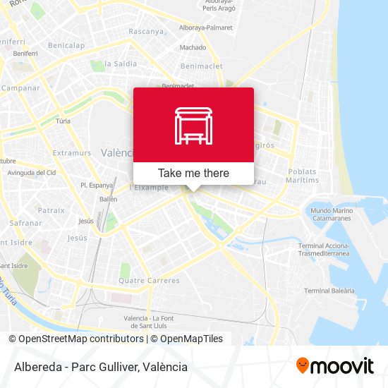 Albereda - Parc Gulliver map