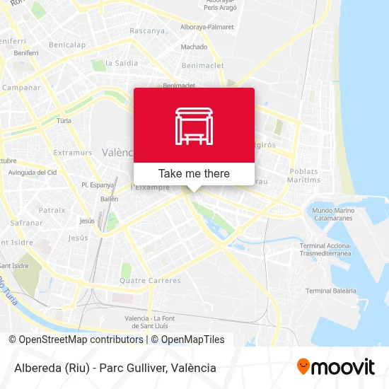 Albereda (Riu) - Parc Gulliver map