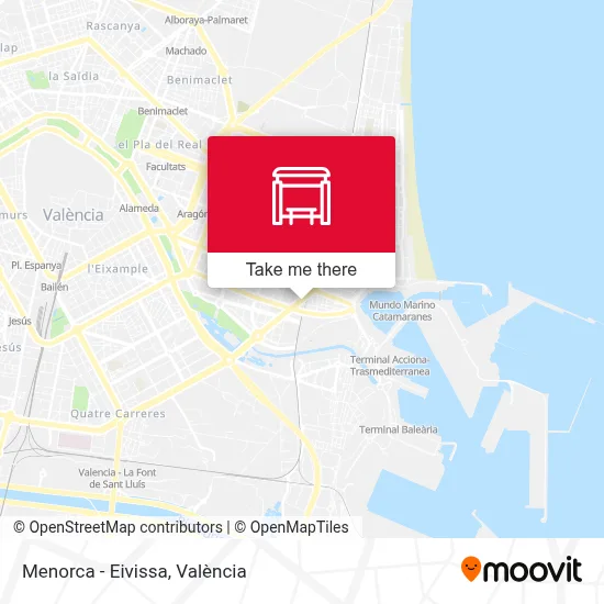 Menorca - Eivissa map