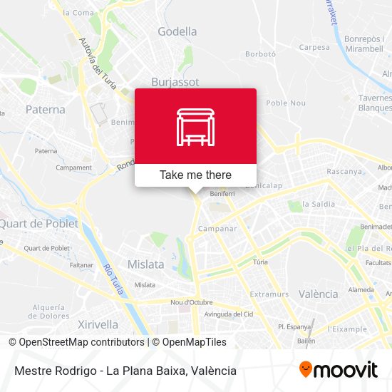 Mestre Rodrigo - La Plana Baixa map