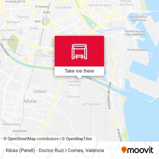 Ribàs (Parell) - Doctor Ruiz I Comes map