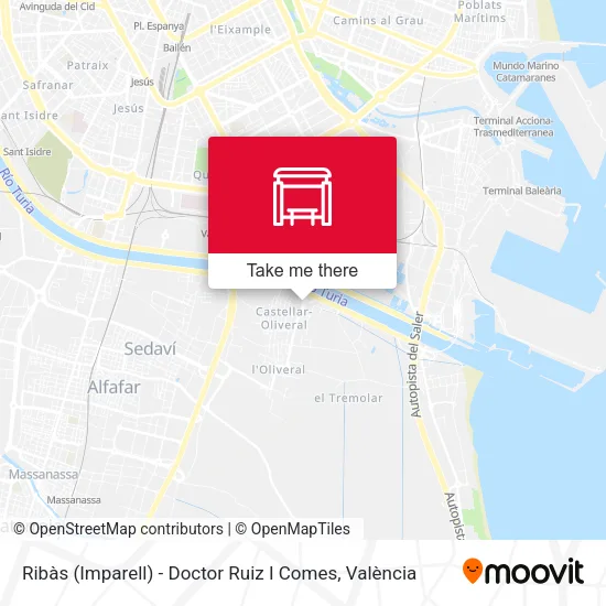 Ribàs (Imparell) - Doctor Ruiz I Comes map