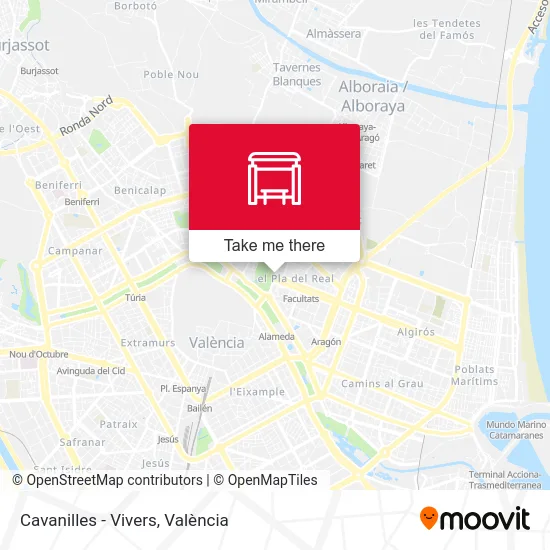 Cavanilles - Vivers map